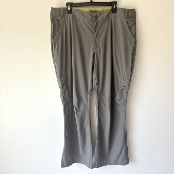 REI Gray Hiking Pant Bootcut Flare UPF 50+ Pockets Outdoor Plus Size - Picture 1 of 13
